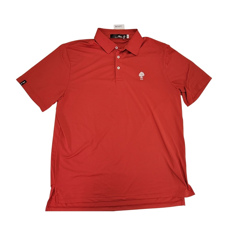 RLX Ralph Lauren Men's Red Golf Polo Shirt Short Sleeve Embroidered Logo Size L